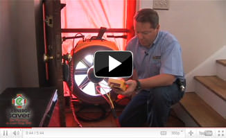 Air sealing and blower door test by your local Dr. Energy Saver in Hudsonville